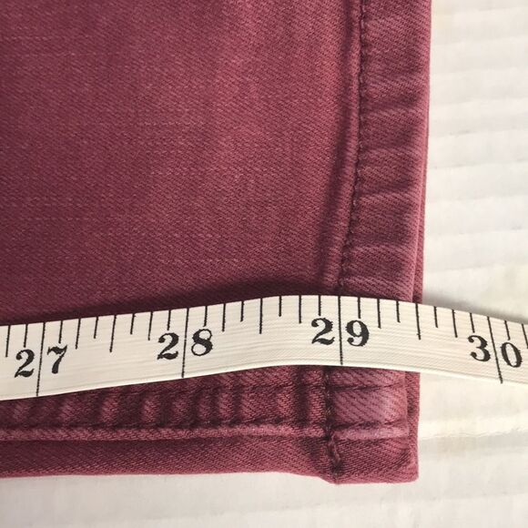 REFUGE Distressed Burgundy Maroon Skinny Jeans Womens Sz 8 Ripped Stretch Denim - Picture 11 of 13